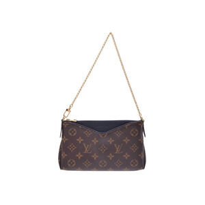 Louis Vuitton Monogram Pallas Clutch Marine Blue Leather Bag